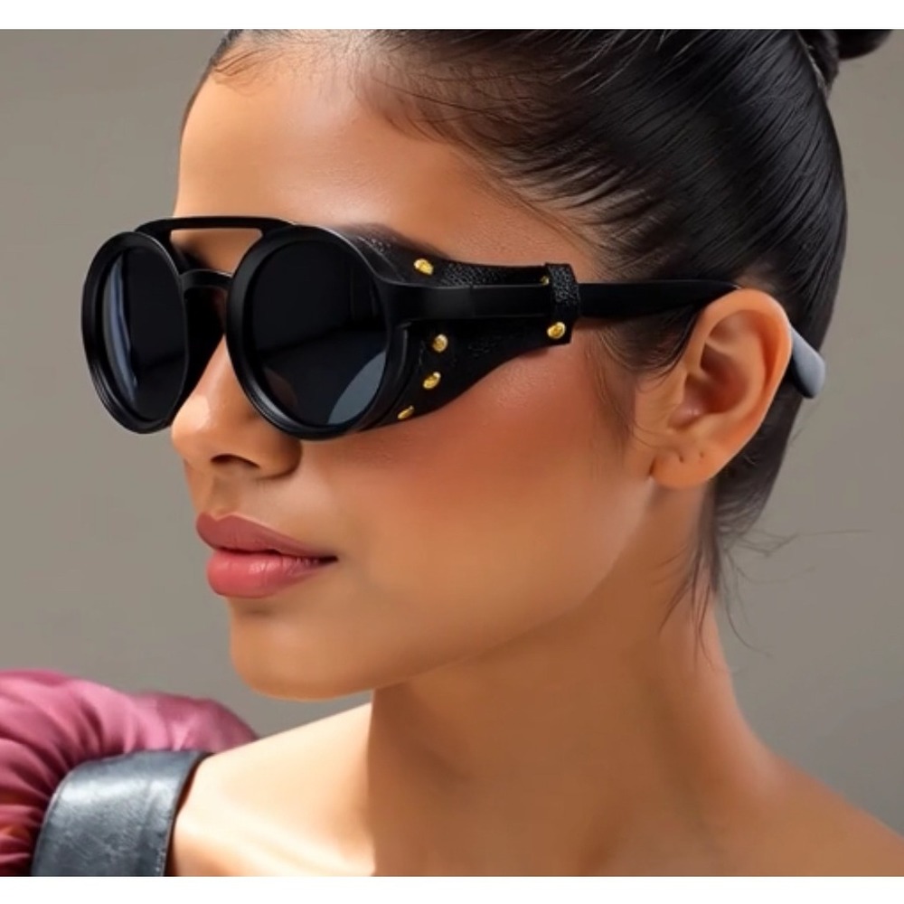 Sunglasses OVERSIZED Round Circle SHIELD Large Lens‎ Women CARLA Celebrity MASK